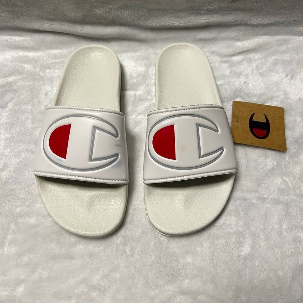 Women’s Champion IPO White Slides sandals Size 7
